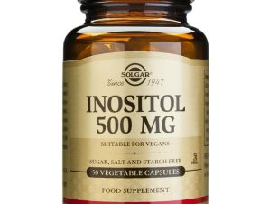 Solgar Inositol 500mg Συμπλήρωμα Διατροφής Ινοσιτόλη για την Ομαλή Λειτουργία του Νευρικού & Μυϊκού Συστήματος & Μεταβολισμό του Λίπους 50veg.caps