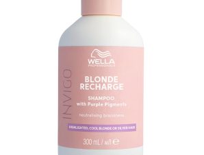 Wella Professionals Invigo Blonde Recharge Shampoo With Purple Pigments Σαμπουάν Αναζωογόνησης Χρώματος για Ανταύγειες, Ψυχρά Ξανθά & Γκρι Μαλλιά 300ml