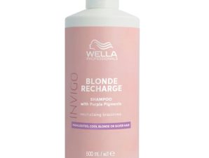 Wella Professionals Invigo Blonde Recharge Shampoo With Purple Pigments Σαμπουάν Αναζωογόνησης Χρώματος για Ανταύγειες, Ψυχρά Ξανθά & Γκρι Μαλλιά 500ml