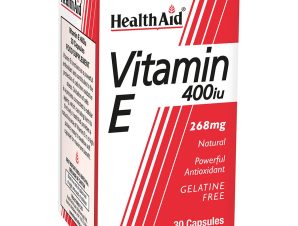 Health Aid Vitamin E 400iu Συμπλήρωμα Διατροφής με Βιταμίνη Ε την Καλή Υγεία του Δέρματος & της Καρδιάς με Αντιοξειδωτικές Ιδιότητες 30caps