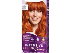 Schwarzkopf Palette Intensive Hair Color Creme Kit Μόνιμη Κρέμα Βαφή Μαλλιών για Έντονο Χρώμα Μεγάλης Διάρκειας & Περιποίηση 1 Τεμάχιο – 7.77 Ξανθό Έντονο Χάλκινο