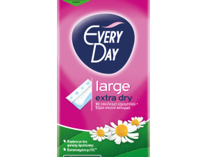 Every Day Extra Dry Large Ανατομικά Σερβιετάκια με Έξτρα Στεγνό Κάλυμμα & Εκχύλισμα Χαμομηλιού 30 Τεμάχια