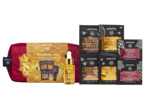 Apivita Promo Beesential Oils Strengthening & Hydrating Skin Supplement Day Oil 15ml & Δώρο Express Beauty Face Mask Royal Jelly 2x8ml, Honey 2x8ml, Grape 2x2ml