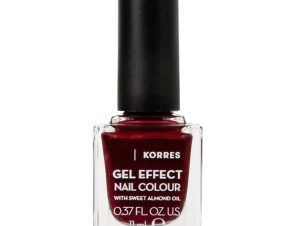 Korres Gel Effect Nail Colour Βερνίκι Νυχιών με Αμυγδαλέλαιο για Έντονη Λάμψη & Μεγάλη Διάρκεια 11ml – 55 Pomegranate