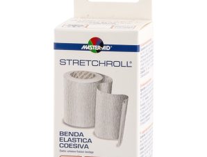 Master Aid Stretchroll Elastic Cohesive Fixation Bandage 4m x 4cm Αποστειρωμένος Αυτοκόλλητος Ελαστικός Επίδεσμος 1 Τεμάχιο