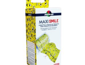 Master Aid Maxi Smile Παιδικό Αυτοκόλλητο Ρολό Συνεχούς Γάζας 50x8cm