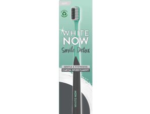 Aim White Now Smile Detox Soft Toothbrush Οδοντόβουρτσα με Τεχνολογία Charcoal για Εντατικό Καθαρισμό 1 Τεμάχιο