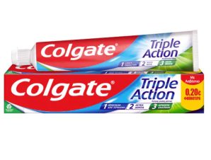 Colgate Promo Triple Action Toothpaste Οδοντόκρεμα που Προστατεύει από την Τερηδόνα & Χαρίζει πιο Λευκά Δόντια 75ml