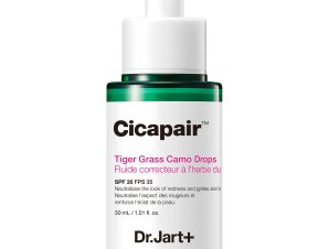 Dr.Jart+ Cicapair Tiger Grass Camo Face Drops Spf35 Ορός Προσώπου για Διόρθωση της Ερυθρότητας & Ομοιόμορφο Τόνο με Υψηλή Αντηλιακή Προστασία, Κατάλληλος για Ευαίσθητες Επιδερμίδες 30ml