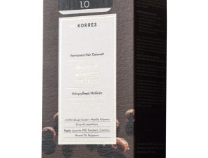 Korres Argan Oil Βαφή Μαλλιών Χωρίς Αμμωνία με Τεχνολογία Pigment-Lock που Κλειδώνει το Χρώμα 1 Τεμάχιο – 1.0 Μαύρο Φυσικό