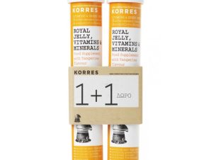 Korres Πακέτο Προσφοράς Royal Jelly Βασιλικός Πολτός Βιταμίνες & Μέταλλα 1+1 Δώρο 2×18 Effer.tabs